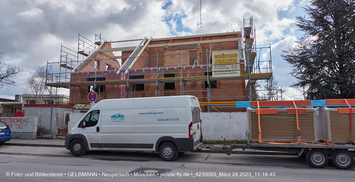 28.03.2023 - Baustelle Niederalmstraße 16 in Neuperlach